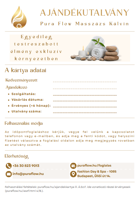 A4 Ajándékutalvány dekoratív előnézet